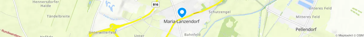 Kartendarstellung des Standorts für Aktiv Apotheke in 2326 Maria Lanzendorf